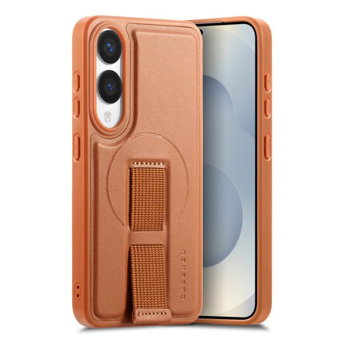 CASENEO - CASENEO Samsung Galaxy S25 Edge Fodral - PU Läder - Brun