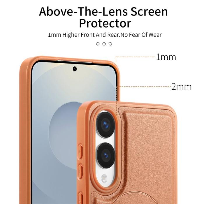 CASENEO - CASENEO Samsung Galaxy S25 Edge Fodral - PU Läder - Brun