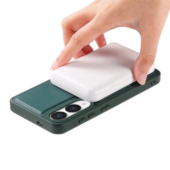 CASENEO - CASENEO Samsung Galaxy S25 Edge Fodral - PU Läder - Grön