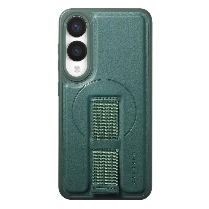 CASENEO - CASENEO Samsung Galaxy S25 Edge Fodral - PU Läder - Grön