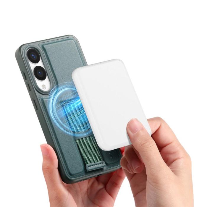 CASENEO - CASENEO Samsung Galaxy S25 Edge Fodral - PU Läder - Grön