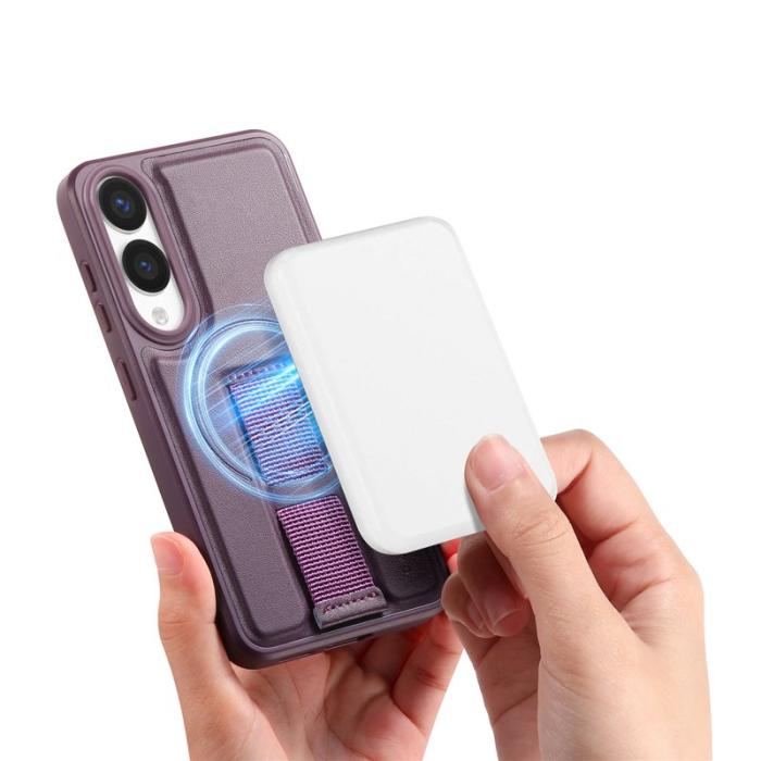 CASENEO - CASENEO Samsung Galaxy S25 Edge Fodral - PU Läder - Lila