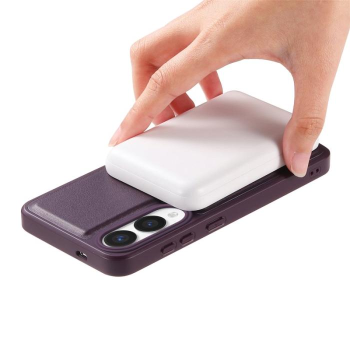 CASENEO - CASENEO Samsung Galaxy S25 Edge Fodral - PU Läder - Lila