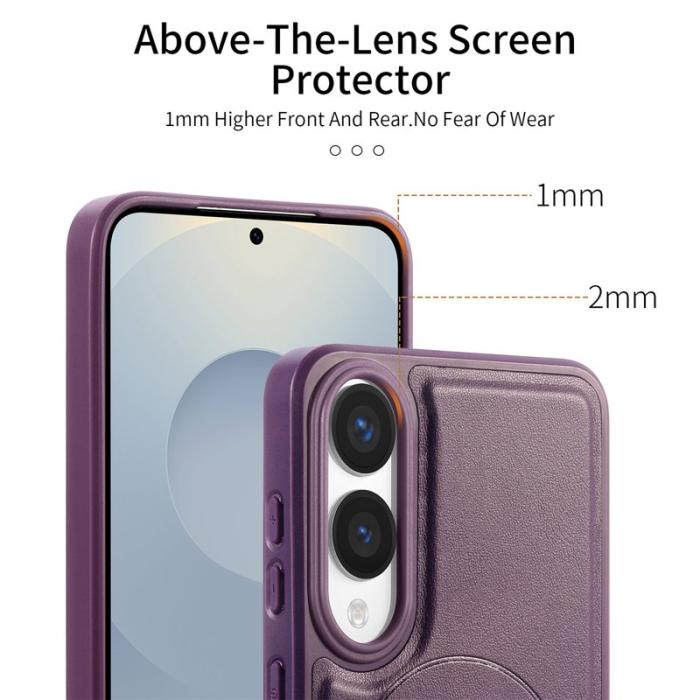 CASENEO - CASENEO Samsung Galaxy S25 Edge Fodral - PU Läder - Lila