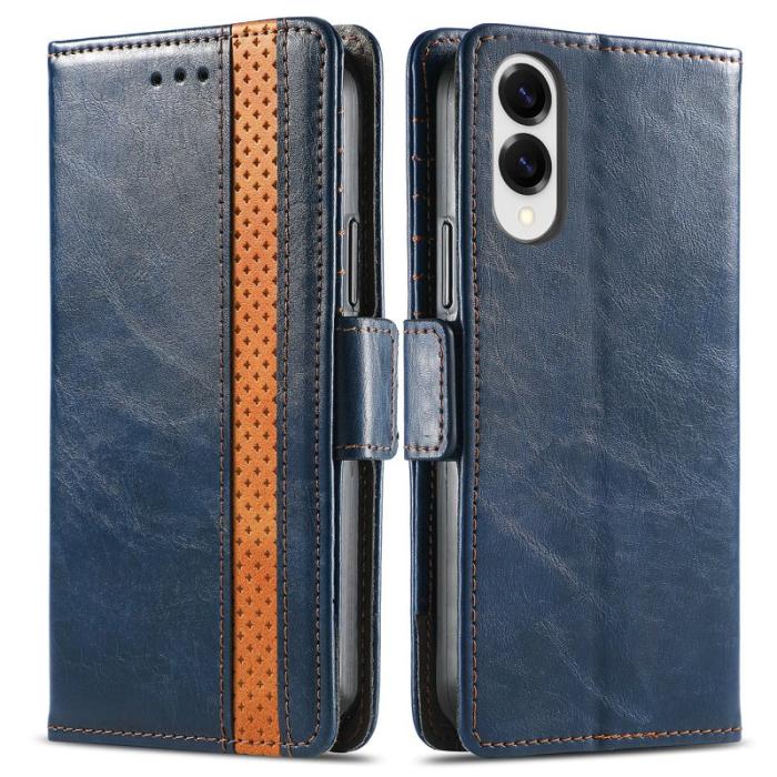 CASENEO - CASENEO Samsung Galaxy S25 Edge Fodral PU Läder - Mörkblå