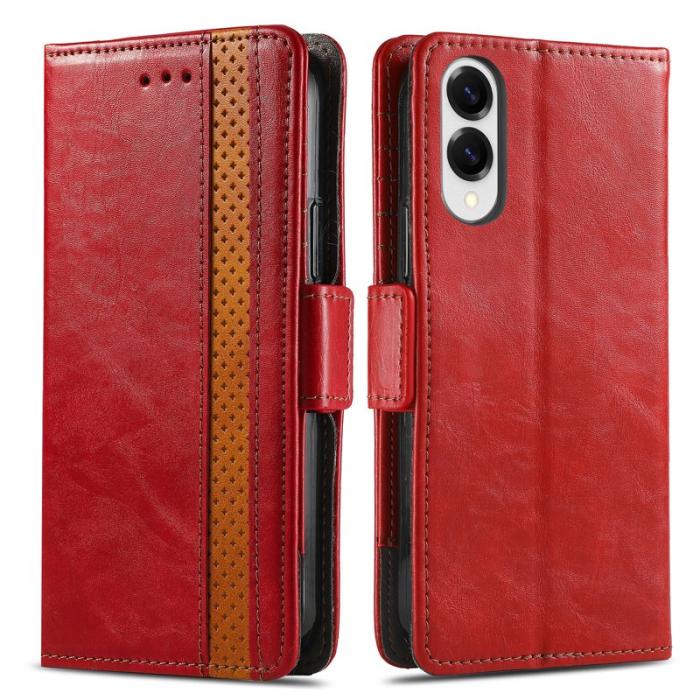 CASENEO - CASENEO Samsung Galaxy S25 Edge Fodral - PU Läder - Röd