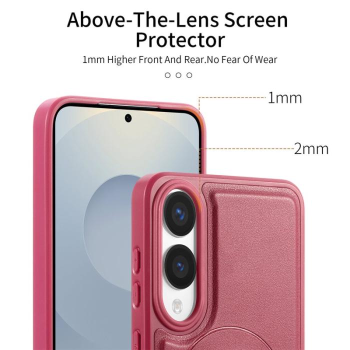 CASENEO - CASENEO Samsung Galaxy S25 Edge Fodral - PU Läder - Röd