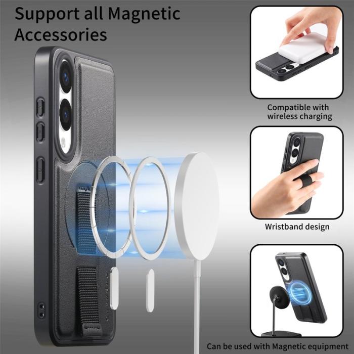 CASENEO - CASENEO Samsung Galaxy S25 Edge Fodral - PU Läder - Svart