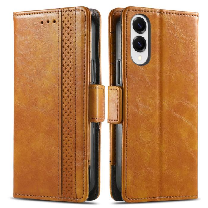 CASENEO - CASENEO Samsung Galaxy S25 Edge Skal PU Läder - Khaki