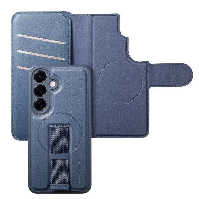 CASENEO - CASENEO Samsung Galaxy S25+ Fodral Äkta läder - Blå