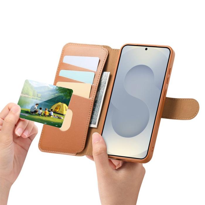 CASENEO - CASENEO Samsung Galaxy S25 Fodral - Äkta läder - Brun