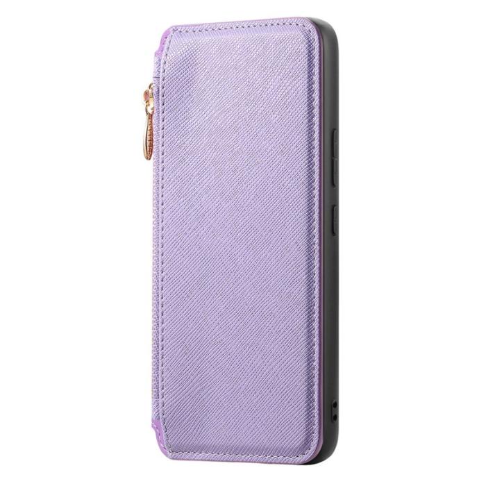 CASENEO - CASENEO Samsung Galaxy S25 Fodral Äkta läder - Lila