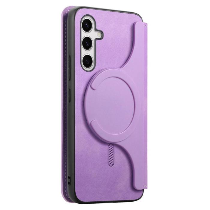 CASENEO - CASENEO Samsung Galaxy S25 Fodral Äkta läder - Lila