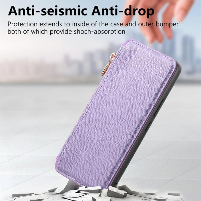 CASENEO - CASENEO Samsung Galaxy S25 Fodral Äkta läder - Lila