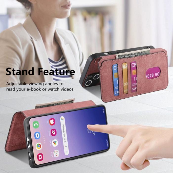 CASENEO - CASENEO Samsung Galaxy S25 Fodral Äkta läder - Pink