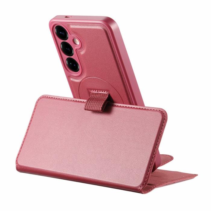 CASENEO - CASENEO Samsung Galaxy S25+ Fodral Äkta läder - Röd