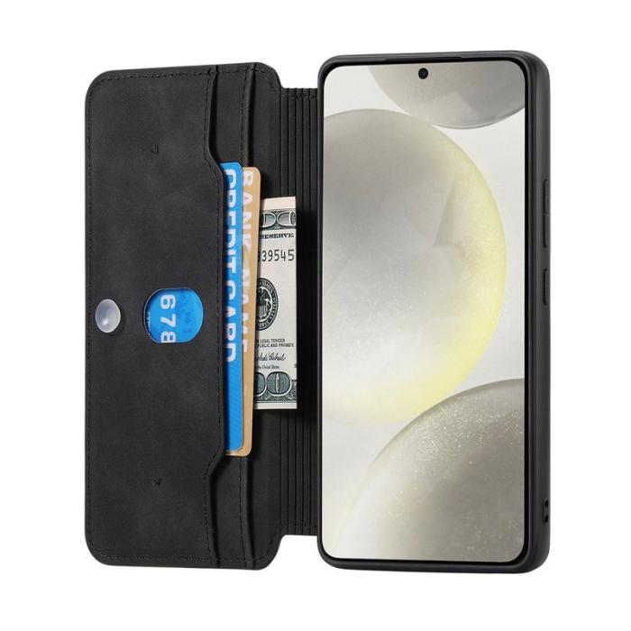 CASENEO - CASENEO Samsung Galaxy S25 Fodral - Äkta läder - Svart