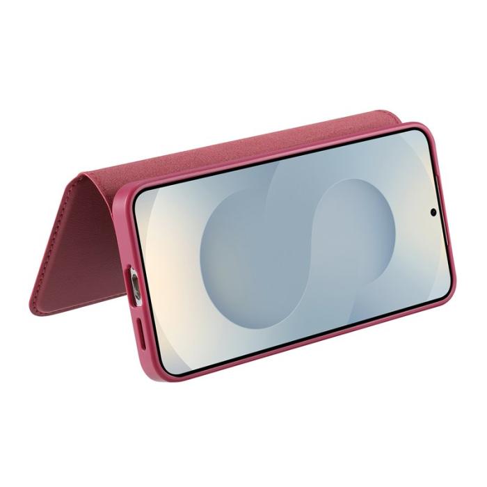 CASENEO - CASENEO Samsung Galaxy S25 Fodral RFID Blocking Läder - Röd