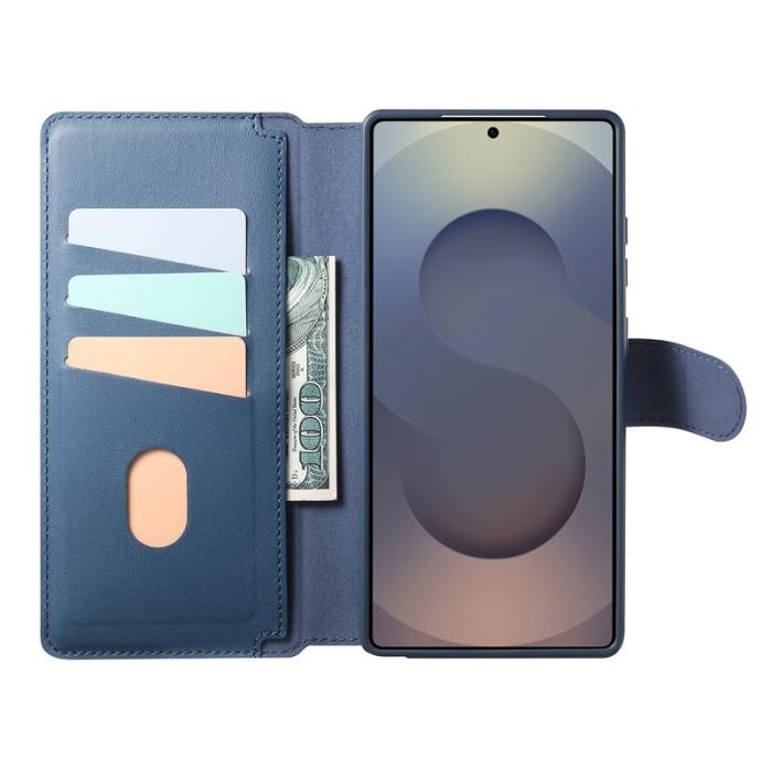 CASENEO - CASENEO Samsung Galaxy S25 Ultra Fodral Äkta läder - Blå