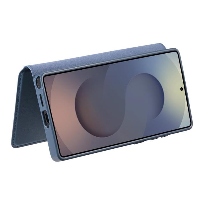 CASENEO - CASENEO Samsung Galaxy S25 Ultra Fodral Äkta läder - Blå