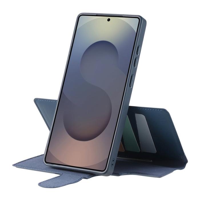 CASENEO - CASENEO Samsung Galaxy S25 Ultra Fodral Äkta läder - Blå