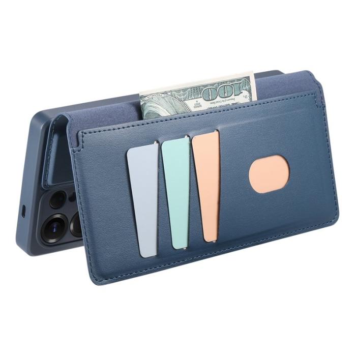 CASENEO - CASENEO Samsung Galaxy S25 Ultra Fodral Äkta läder - Blå