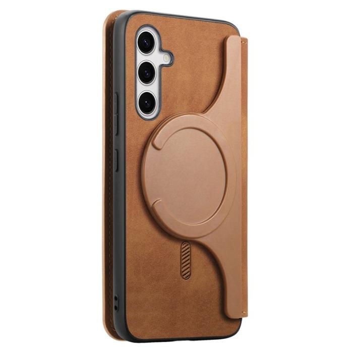 CASENEO - CASENEO Samsung Galaxy S25 Ultra Fodral Äkta läder - Brun