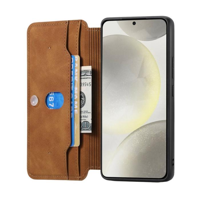 CASENEO - CASENEO Samsung Galaxy S25 Ultra Fodral Äkta läder - Brun