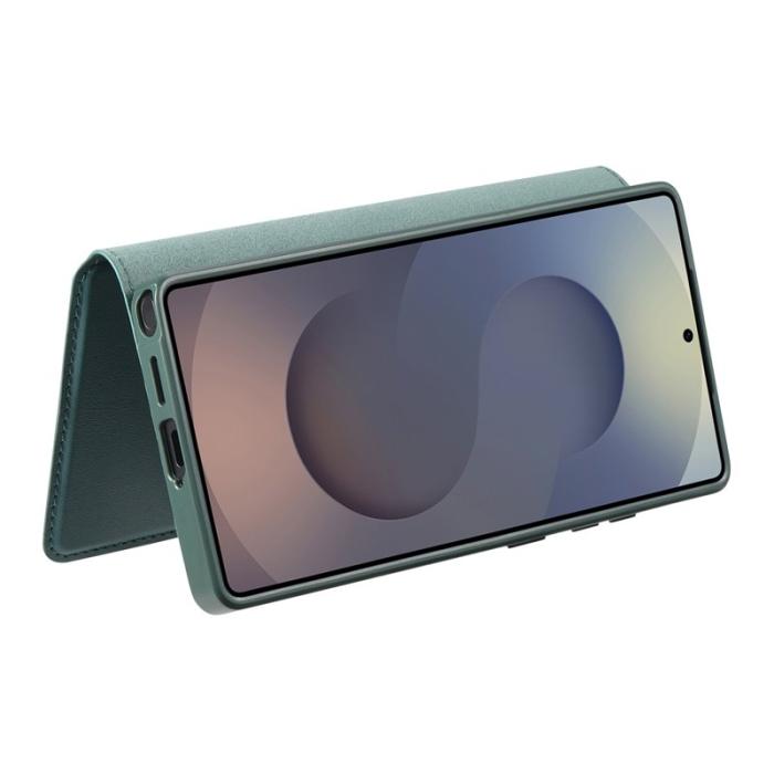 CASENEO - CASENEO Samsung Galaxy S25 Ultra Fodral Äkta läder - Grön
