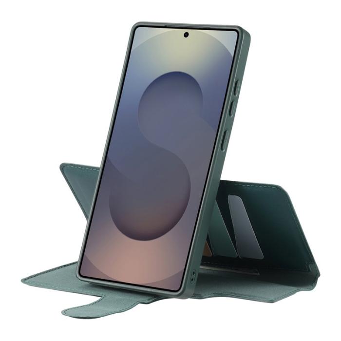 CASENEO - CASENEO Samsung Galaxy S25 Ultra Fodral Äkta läder - Grön