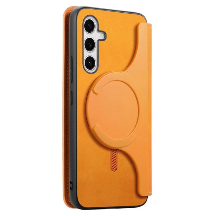 CASENEO - CASENEO Samsung Galaxy S25 Ultra Fodral Äkta läder - Gul