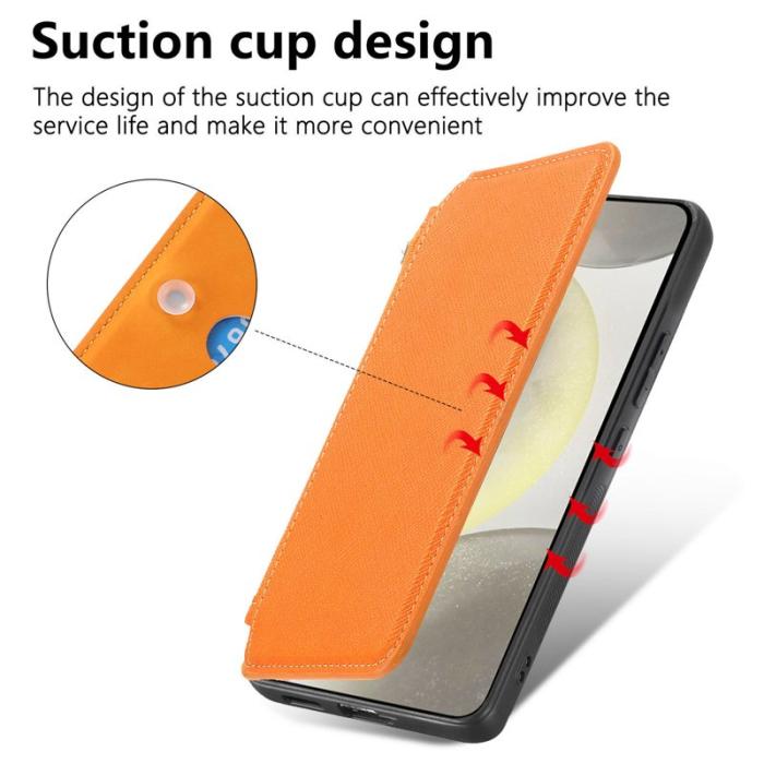 CASENEO - CASENEO Samsung Galaxy S25 Ultra Fodral Äkta läder - Gul