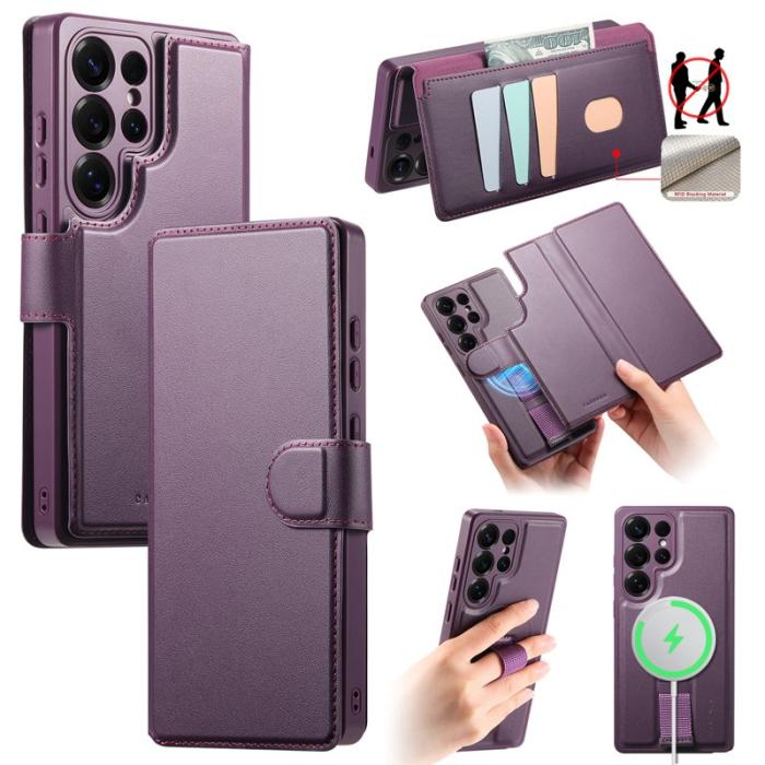 CASENEO - CASENEO Samsung Galaxy S25 Ultra Fodral Äkta läder - Lila
