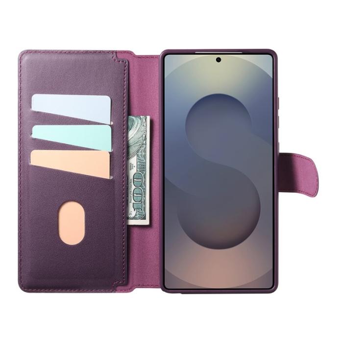 CASENEO - CASENEO Samsung Galaxy S25 Ultra Fodral Äkta läder - Lila