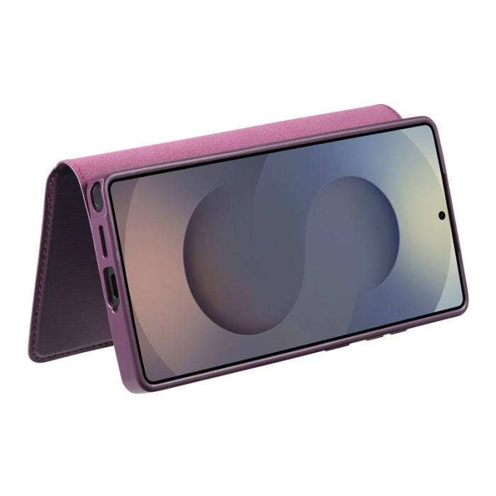 CASENEO - CASENEO Samsung Galaxy S25 Ultra Fodral Äkta läder - Lila