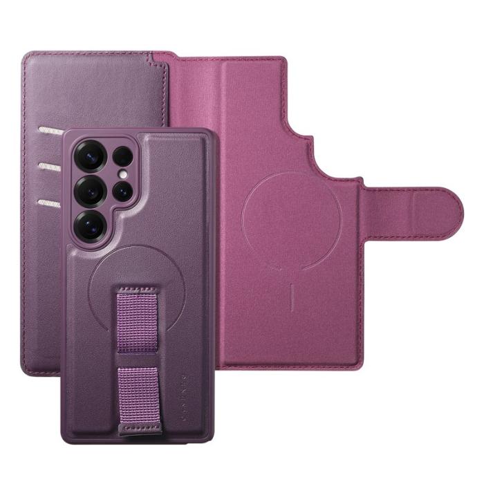 CASENEO - CASENEO Samsung Galaxy S25 Ultra Fodral Äkta läder - Lila