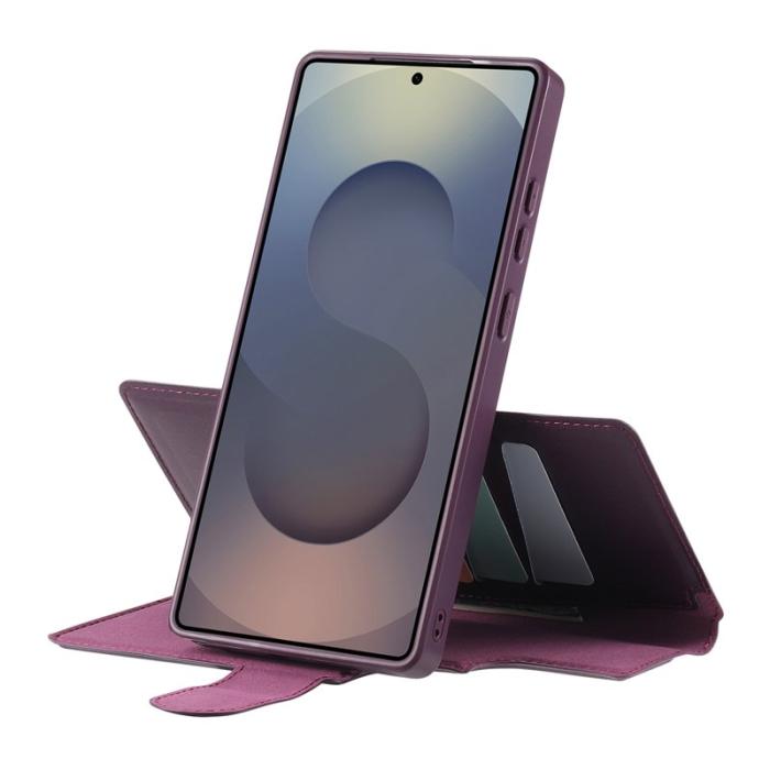 CASENEO - CASENEO Samsung Galaxy S25 Ultra Fodral Äkta läder - Lila