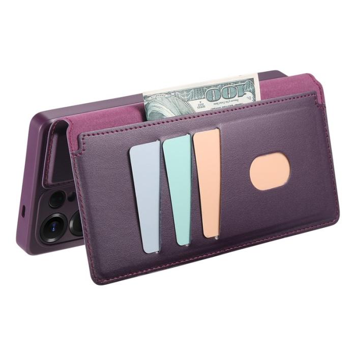 CASENEO - CASENEO Samsung Galaxy S25 Ultra Fodral Äkta läder - Lila