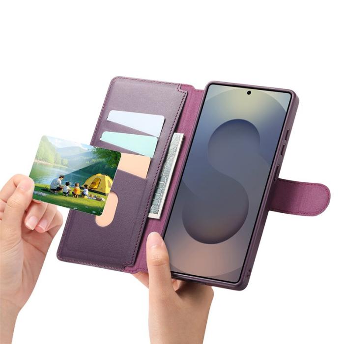 CASENEO - CASENEO Samsung Galaxy S25 Ultra Fodral Äkta läder - Lila