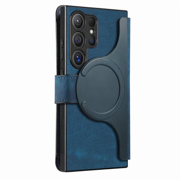 CASENEO - CASENEO Samsung Galaxy S25 Ultra Fodral Äkta läder - Mörkblå