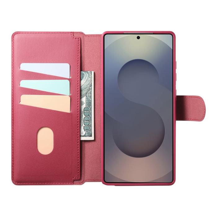 CASENEO - CASENEO Samsung Galaxy S25 Ultra Fodral Äkta läder - Röd