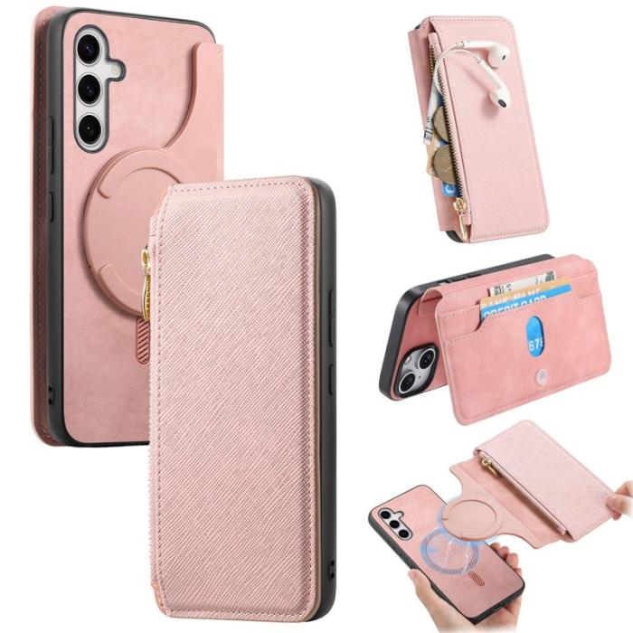 CASENEO - CASENEO Samsung Galaxy S25 Ultra Fodral Äkta läder - Rosa