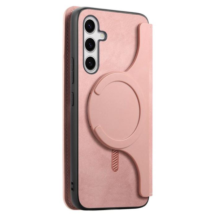 CASENEO - CASENEO Samsung Galaxy S25 Ultra Fodral Äkta läder - Rosa