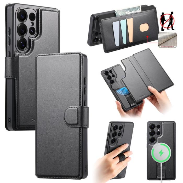 CASENEO - CASENEO Samsung Galaxy S25 Ultra Fodral Äkta läder - Svart