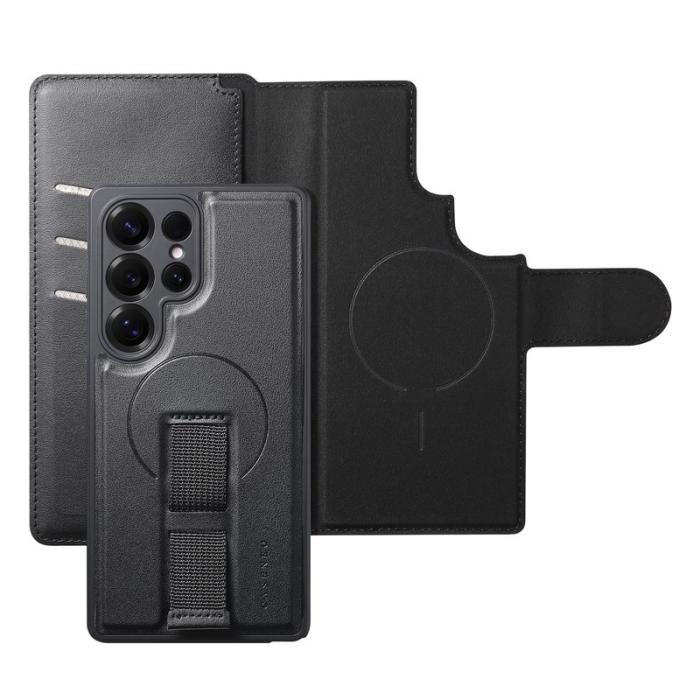 CASENEO - CASENEO Samsung Galaxy S25 Ultra Fodral Äkta läder - Svart