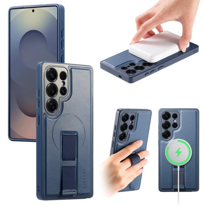 CASENEO - CASENEO Samsung Galaxy S25 Ultra Fodral - PU Läder - Blå