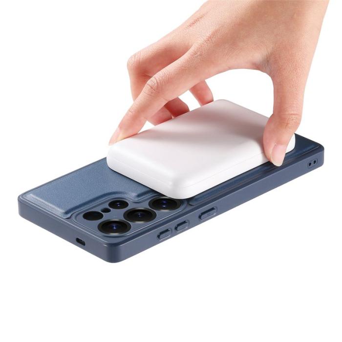 CASENEO - CASENEO Samsung Galaxy S25 Ultra Fodral - PU Läder - Blå