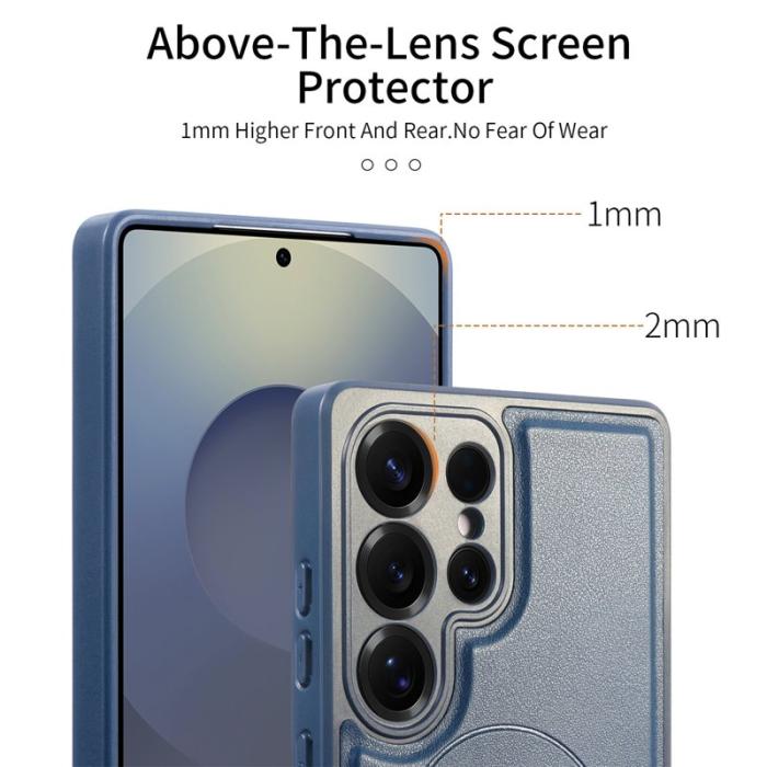 CASENEO - CASENEO Samsung Galaxy S25 Ultra Fodral - PU Läder - Blå