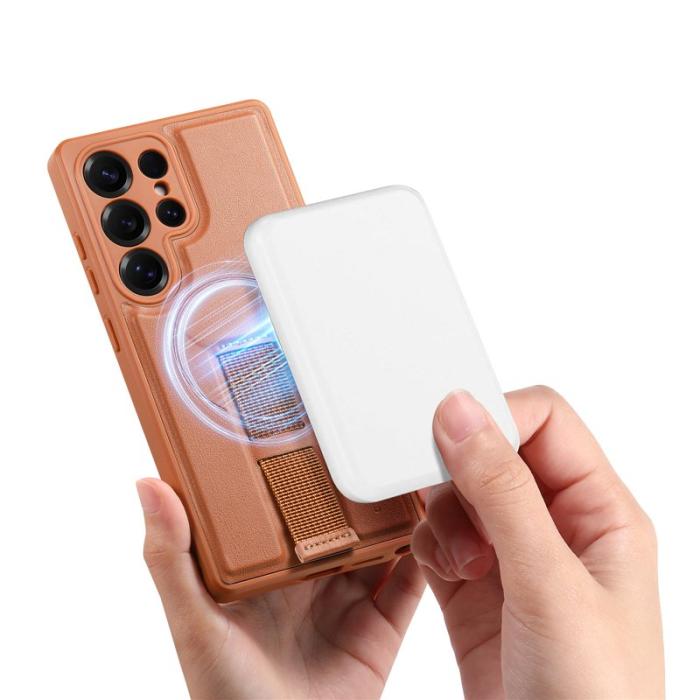 CASENEO - CASENEO Samsung Galaxy S25 Ultra Fodral - PU Läder - Brun