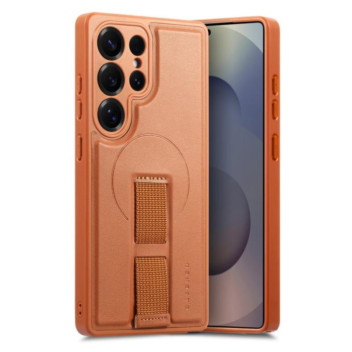 CASENEO - CASENEO Samsung Galaxy S25 Ultra Fodral - PU Läder - Brun